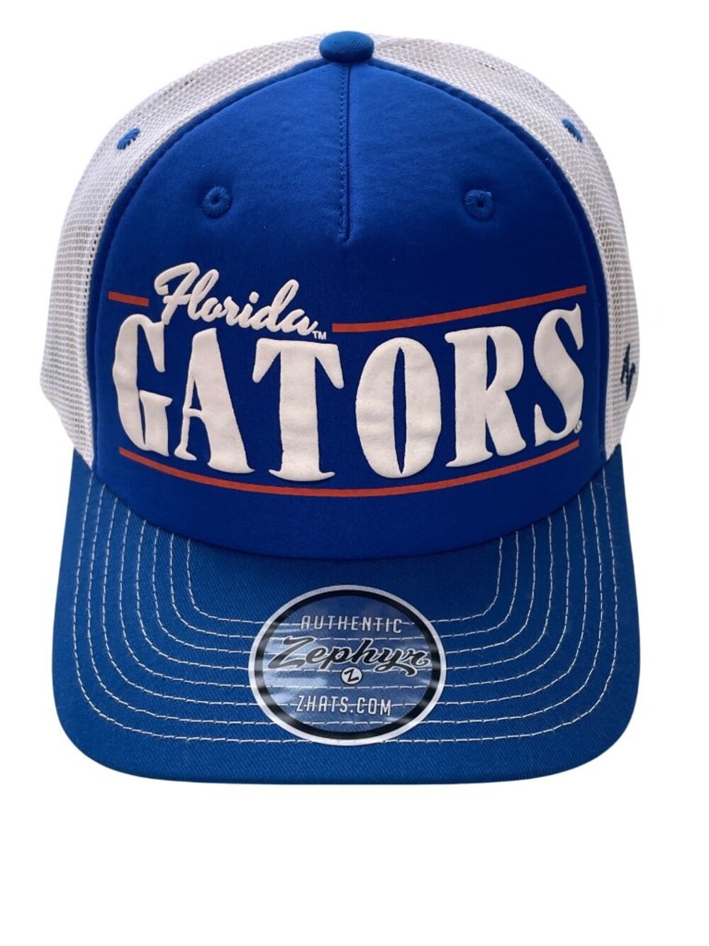 Zephyr Florida Gators Baseball Cap One Size Mesh Snapback Blue White College NEW